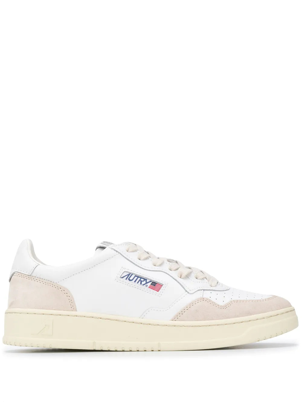 Autry tenis bajos MEDALIST de piel blanca y gamuza beige | blanco | Image 1